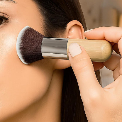 Bamboo handle makeup brush