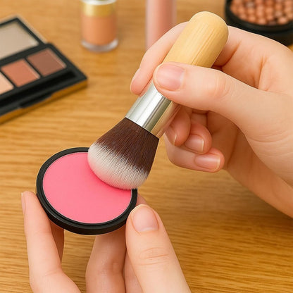 Bamboo handle makeup brush