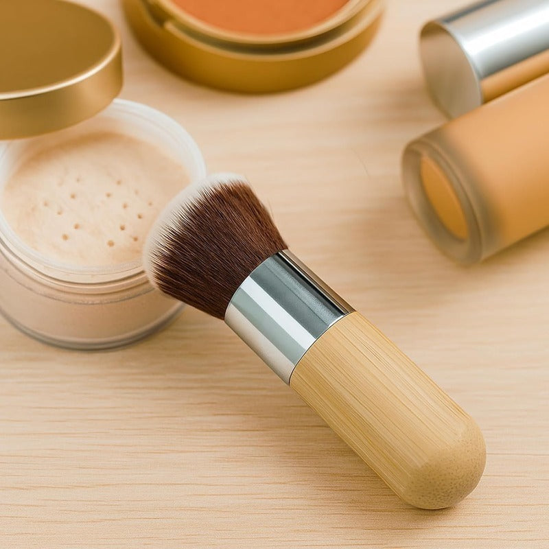 Bamboo handle makeup brush