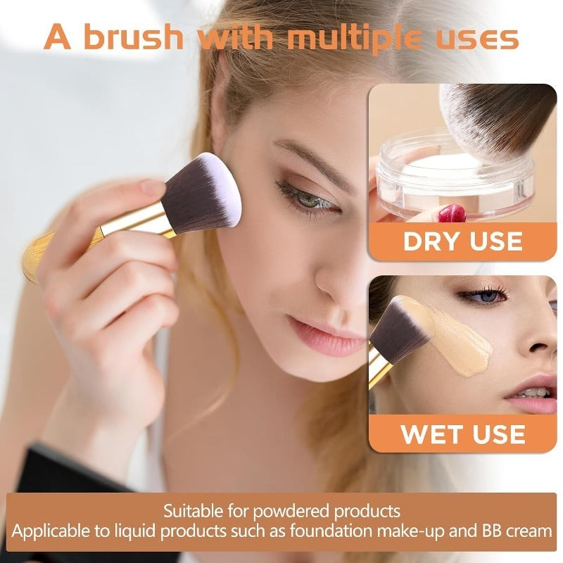 Bamboo handle makeup brush