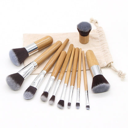 Bamboo handle makeup brush