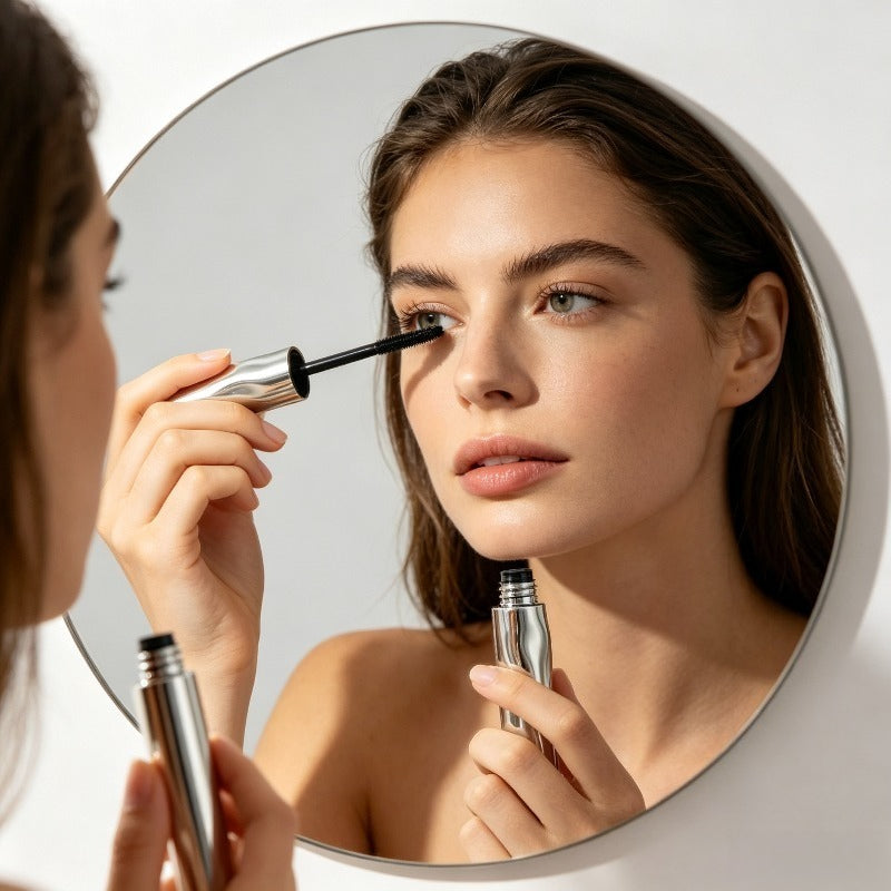 Steel tube mascara base